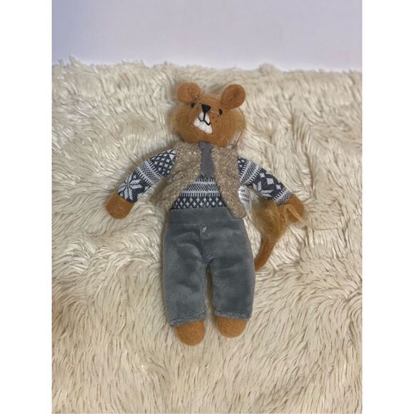 Target 4" Fabric Dressed Lion with Vest Christmas Tree Ornament Wondershop™ - Picture 4 of 4